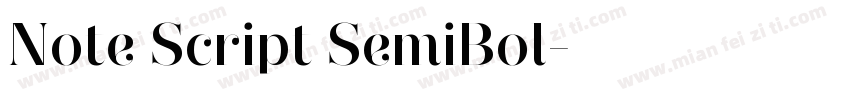 Note Script SemiBol字体转换